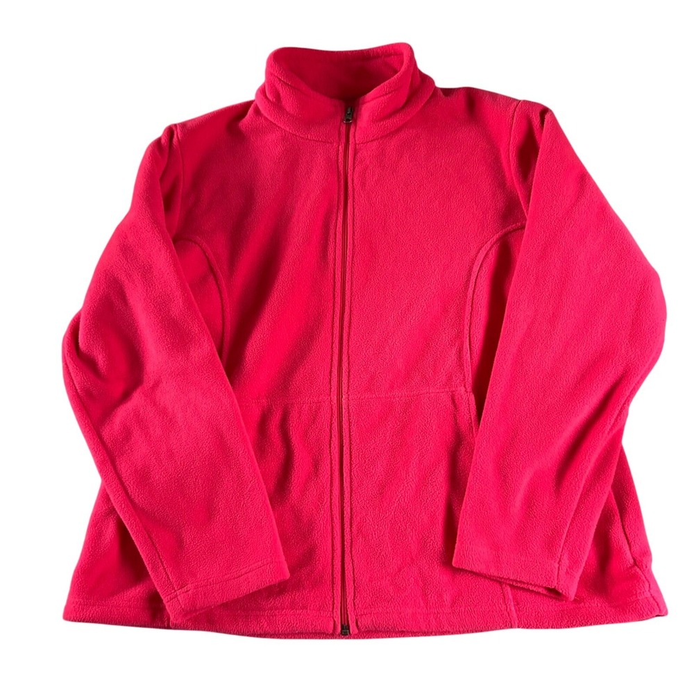 Bass Pro Shops Fleece Jacket Women's Size XL Pink Full Zip Coat